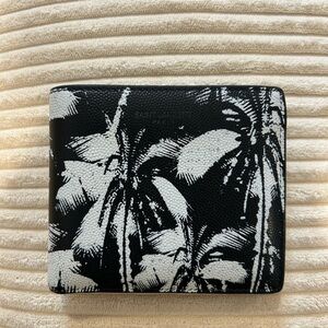 Saint Laurent Monochrome Palm Print Card Holder